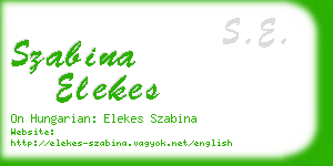 szabina elekes business card